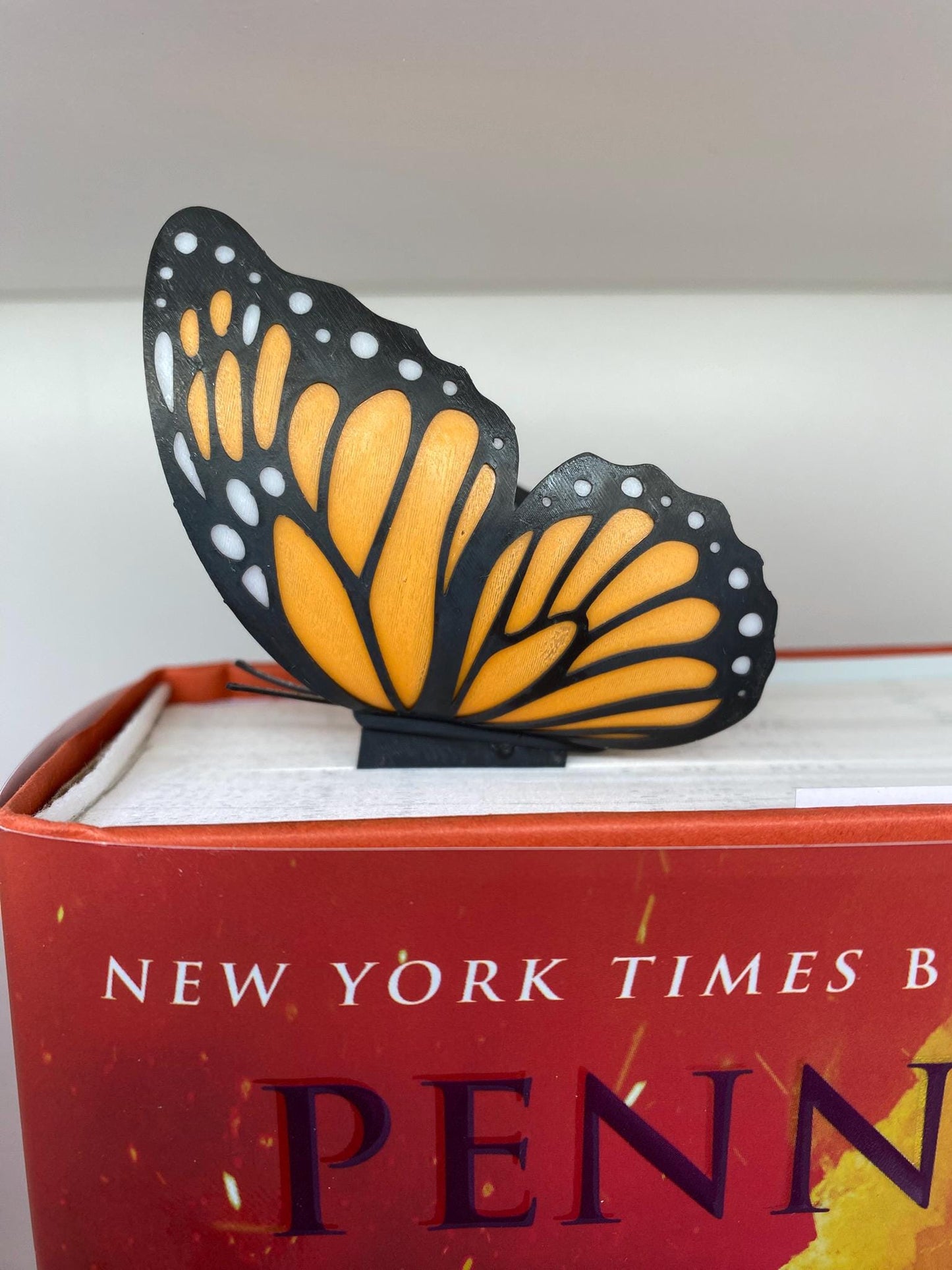 Butterfly bookmark. 3d printed. Monarch Butterfly bookmark.