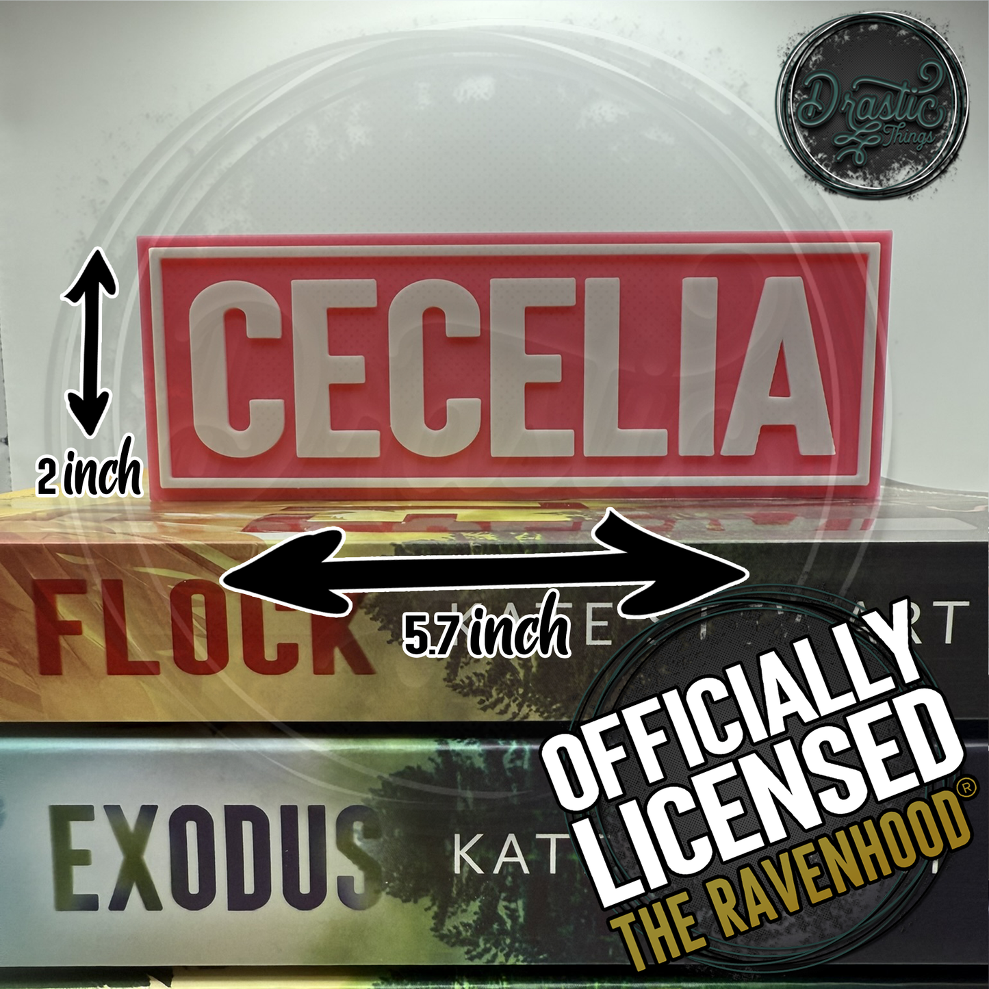 The Ravenhood Series Character Name Plaques.