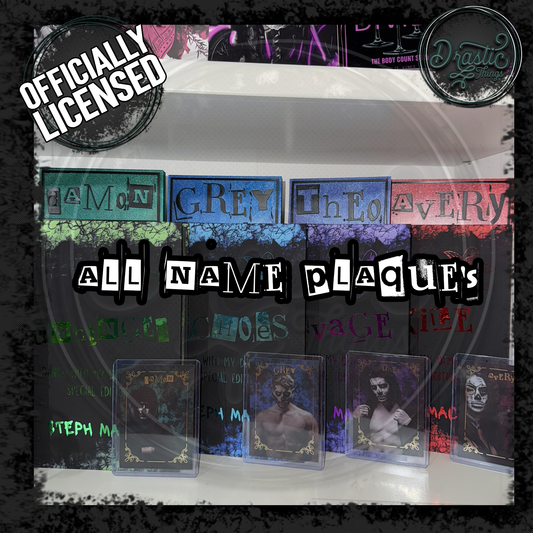 Dance With My Demons Character Name Plaques