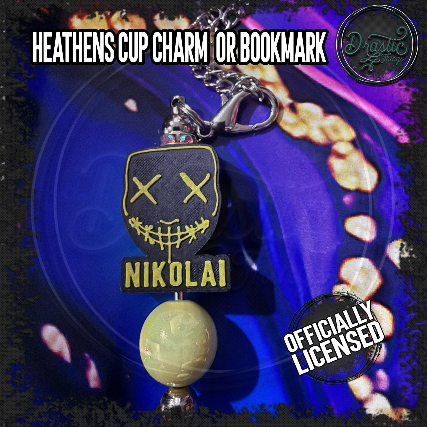Rina Kent | Officially Licensed | Heathens Cup Charms | add on bookmark