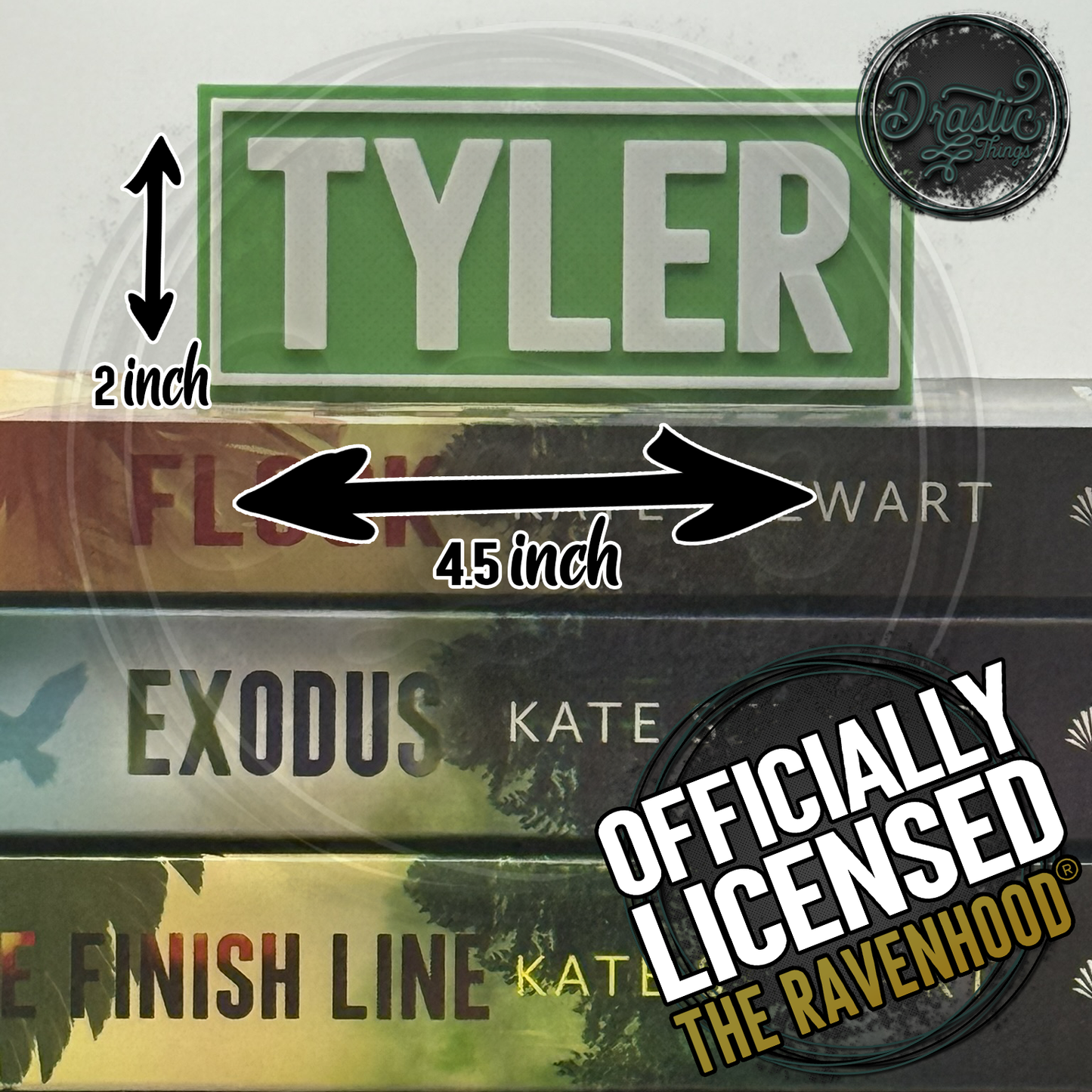 The Ravenhood Series Character Name Plaques.